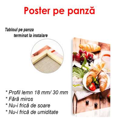 Poster - Real french breakfast, 60 x 90 см, 30 x 60 см, Canvas on frame