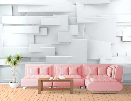 3D Wallpaper - White geometry