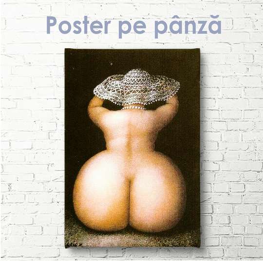 Poster - Doamnă volumetrică, 30 x 60 см, Panza pe cadru, Nude