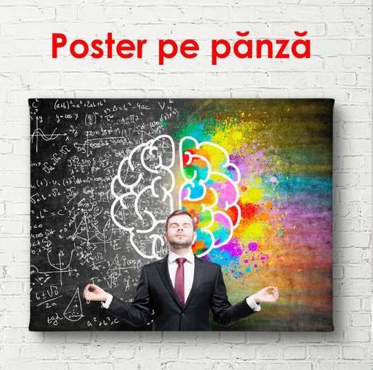 Poster - Two types of thinking, 90 x 60 см, Framed poster