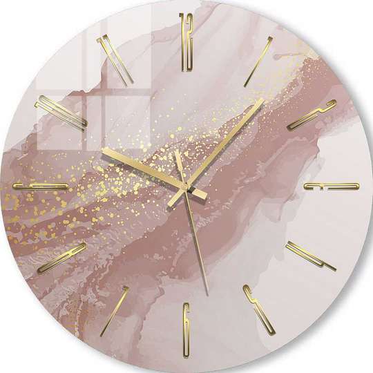 Glass clock - Shades of Pink, 30cm