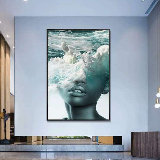 Картина в Раме - Девушка- вода, 50 x 75 см