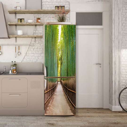3Д наклейка на дверь, Бамбуковый лес, 60 x 90cm