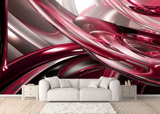 Wall Mural - Delicate burgundy abstraction