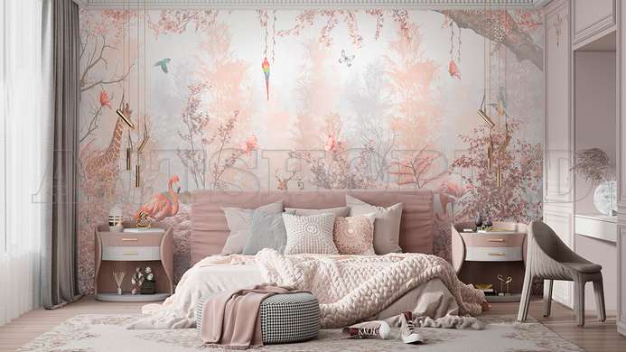 Wall mural - The forest with animals