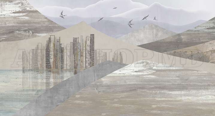 Wall mural - Landscape in boho style