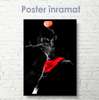 Poster - Beautiful moment in the game, 50 x 150 см, Framed poster on glass