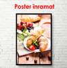Poster - Mic dejun francez adevărat, 30 x 45 см, 45 x 90 см, Poster inramat pe sticla, Alimente și Băuturi