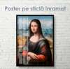 Poster - Portretul Mona Lisa, 60 x 90 см, Poster inramat pe sticla, Persoane Celebre