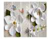Ширма - Белые цветы и разноцветные бабочки, 7