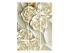 Screen - White flowers with gold patterns on a white background, 7
