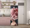 3Д наклейка на дверь, Розовый пион, 60 x 90cm