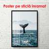 Poster - Coadă de balenă, 50 x 75 см, Poster inramat pe sticla