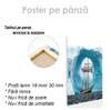Poster - Ship on the background of glaciers, 60 x 90 см, Framed poster on glass, Marine Theme