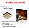 Poster - Cup of coffee on a brown background, 100 x 100 см, Framed poster on glass, Food and Drinks