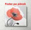 Poster - Macul roșu pe un fundal gri, 100 x 100 см, Poster înrămat, Provence