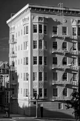 Fototapet - Clădire alb-negru