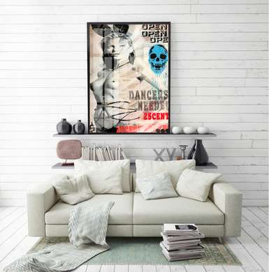 Постер - Обложка для Плэй Бой с Кейт Мосс, 60 x 90 см, Постер в раме, Личности