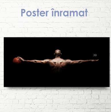 Poster - Basketball Wings, 60 x 30 см, Canvas on frame