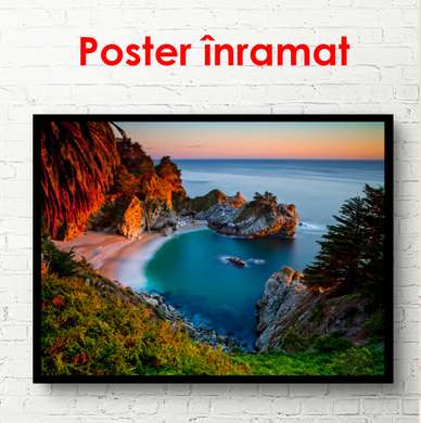 Poster - Seascape at sunset, 90 x 60 см, Framed poster, Nature