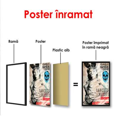 Постер - Обложка для Плэй Бой с Кейт Мосс, 60 x 90 см, Постер в раме, Личности