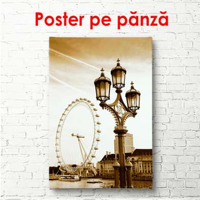 Постер - Ретро Лондон, 60 x 90 см, Постер в раме, Города и Карты