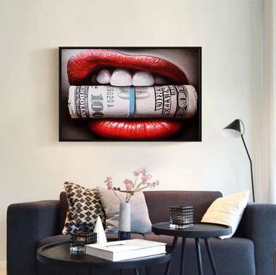 Framed Painting - Dollars, 120 x 90 см