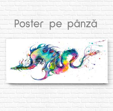 Poster, Zmeul colorat, 45 x 30 см, Panza pe cadru, Animale