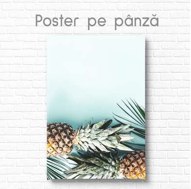 Постер - Ананасы, 30 x 45 см, Холст на подрамнике