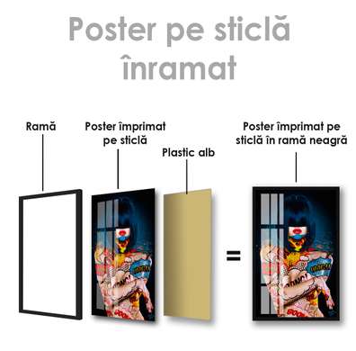 Poster - Body Art, 45 x 90 см, Poster inramat pe sticla