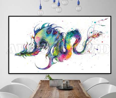 Poster, Colorful kite, 90 x 60 см, Framed poster on glass, Animals