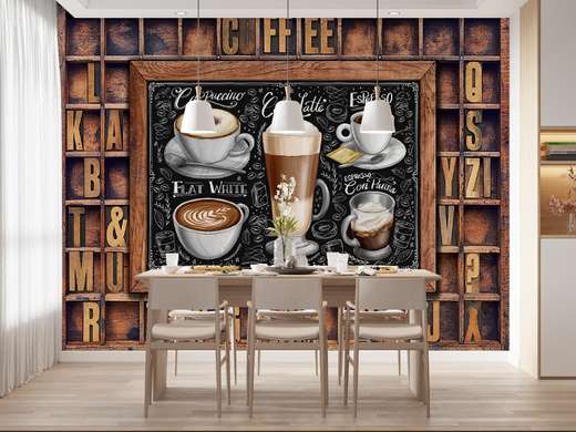 Wall Mural - Types of coffee