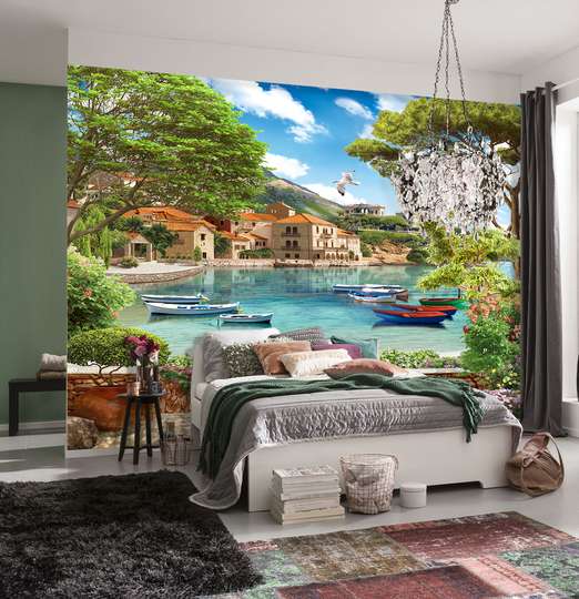 Wall Mural - Coast with a view of the old town
