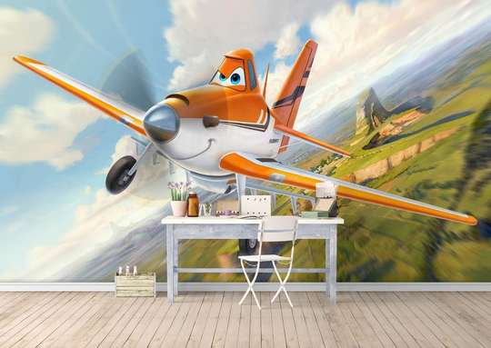 Wall Mural - Airplane on the background of the sky