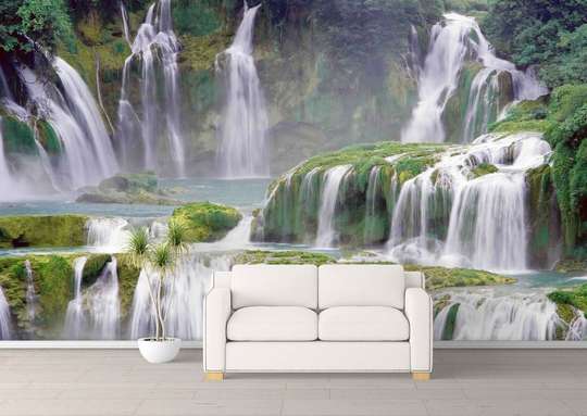 Wall Mural - Beautiful waterfall