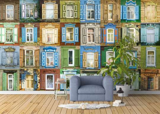 Wall Mural - Collage with windows