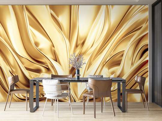 Wall mural - Liquid gold metal texture