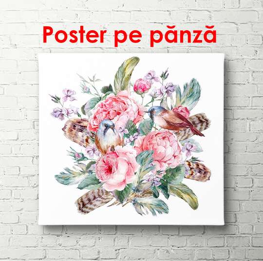Poster - Watercolor painting, 100 x 100 см, Framed poster