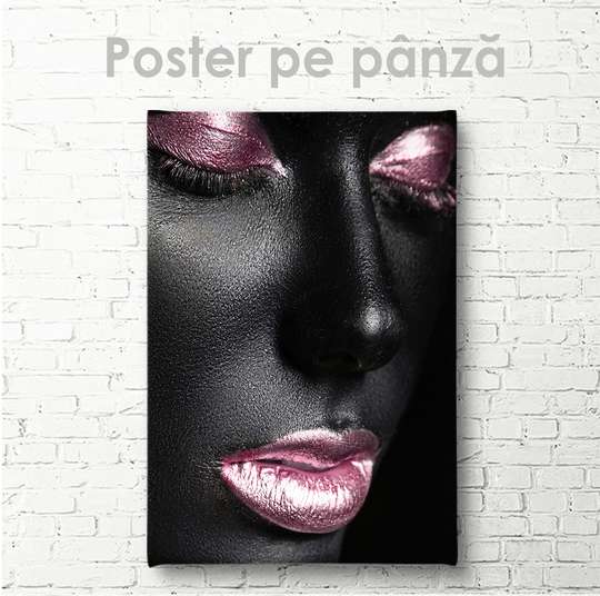 Poster - Machiaj roz, 30 x 45 см, Panza pe cadru