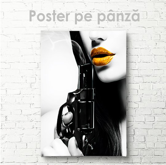 Poster, Buze galbene, 30 x 45 см, Panza pe cadru