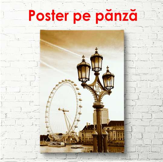 Постер - Ретро Лондон, 60 x 90 см, Постер в раме