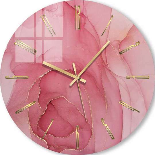 Ceas din sticlă - Regatul roz, 30cm