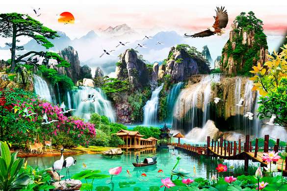 Фотообои - Китайские водопады