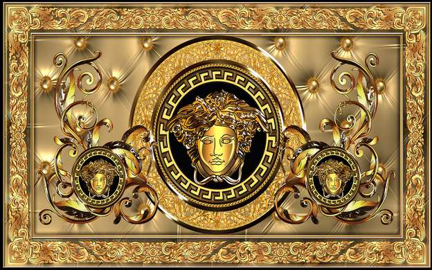 Wall Mural - Versace sign on a yellow wall