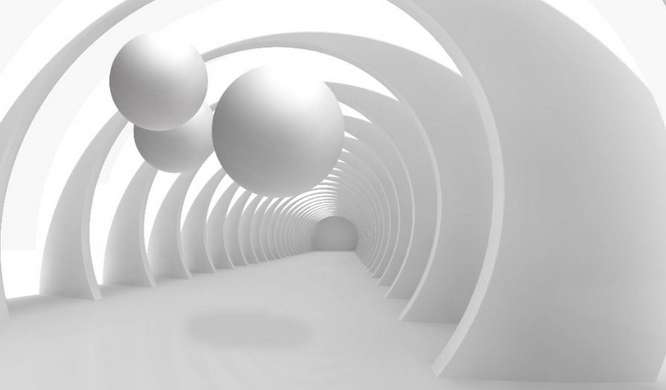 Screen - White balls in the tunnel, 7
