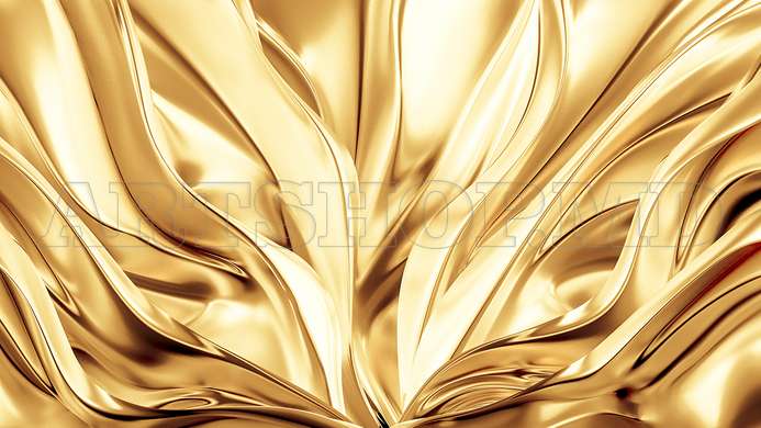 Wall mural - Liquid gold metal texture