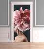3Д наклейка на дверь, Розовый пион, 60 x 90cm