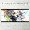 Poster - Abstract girl, 90 x 45 см, Framed poster on glass, Fantasy