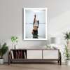 Poster - Woman Wearing White Shirt, 60 x 90 см, Framed poster on glass, Nude