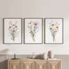 Poster - Bouquet of summer flowers, 60 x 90 см, Framed poster on glass, Sets